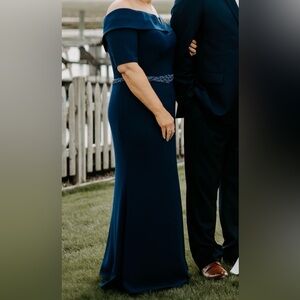 Jade Couture K228003 Mother of the Bride/Groom Evening Gown Dress in Navy